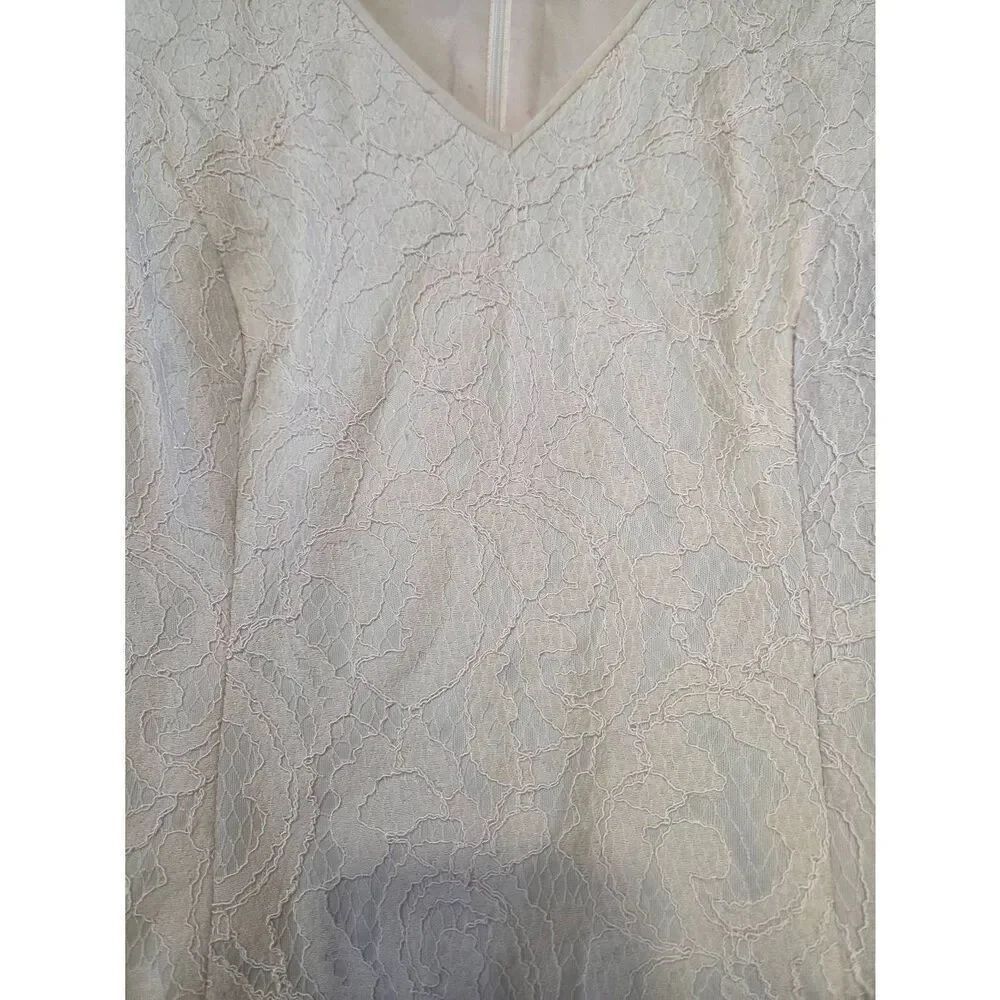 Club Monaco Darcia Drop Waist Blush Pink Lace Dress Sz. 2 - Picture 11 of 11